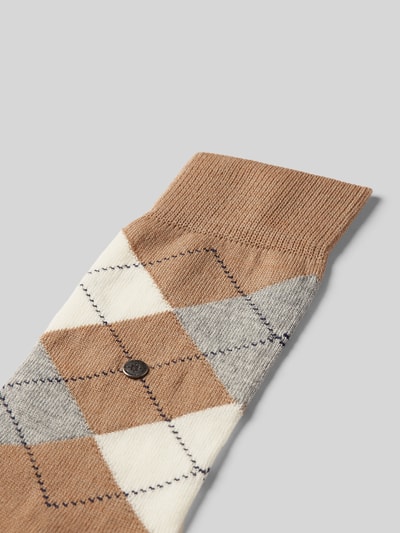 Burlington Socken mit Label-Detail Modell 'Marylebone' Beige 2