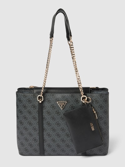 Guess Tote Bag  mit Henkeln in metallic Modell 'CRAIG' Graphit 2