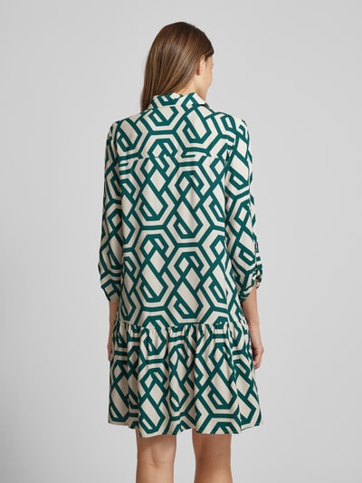 Apricot Knielange jurk met geometrisch motief Groen - 5