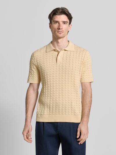 Selected Homme Koszulka polo z czystej bawełny o kroju regular fit model 'MATTIS' Piaskowy 4