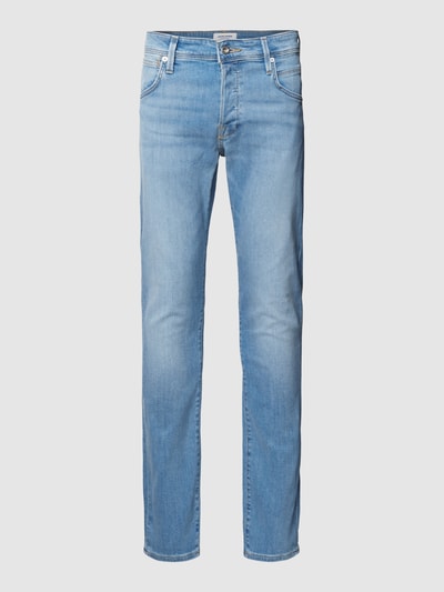 Jack & Jones Jeansy o kroju slim fit z 5 kieszeniami model ‘GLENN’ Jeansowy niebieski 2