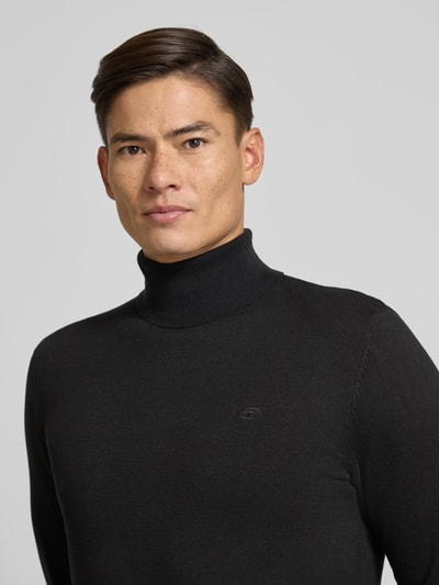 Tom Tailor Regular fit coltrui van puur katoen Zwart - 3