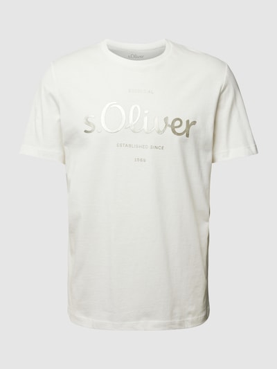 s.Oliver RED LABEL T-shirt z nadrukiem z logo Biały 2