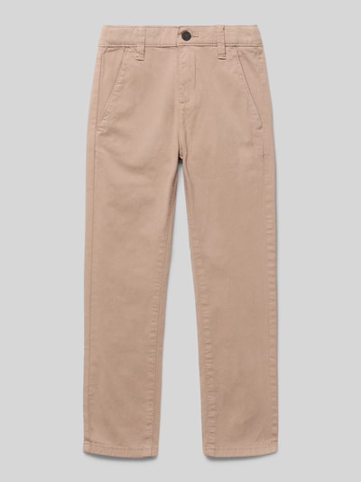 s.Oliver RED LABEL Chinosy o kroju regular fit z mieszanki bawełny model ‘PELLE’ Beżowy 1