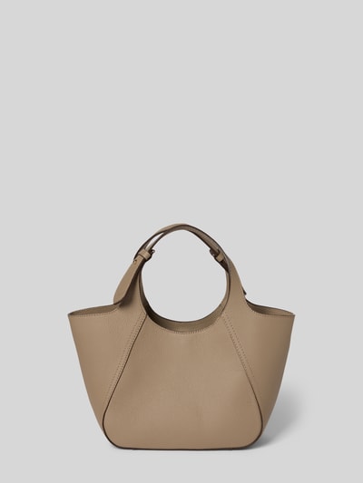 BOSS Torba na ramię z naturalnej skóry bydlęcej model ‘LENAH’ Szarobrązowy 4