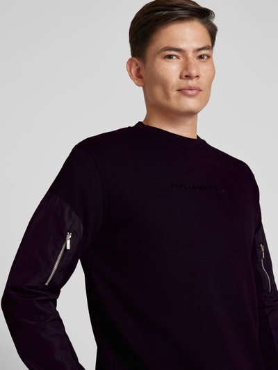 Karl Lagerfeld Sweatshirt mit Reißverschlusstaschen Black 3