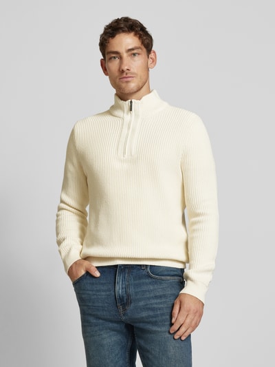 HECHTER PARIS Gebreide pullover met opstaande kraag Offwhite - 4