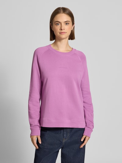Marc O'Polo DENIM Regular Fit Sweatshirt aus reiner Baumwolle Fuchsia 4