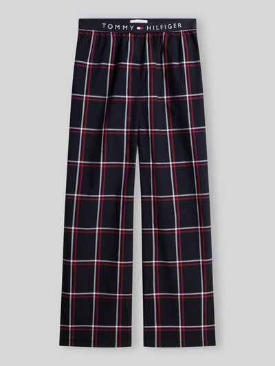 Tommy Hilfiger Regular Fit Pyjama aus reiner Baumwolle mit Gummibund Marine 2