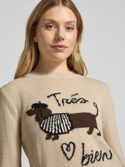 Weekend Max Mara Regular Fit Pullover mit Woll-Anteil Modell 'NITRA' Sand 3