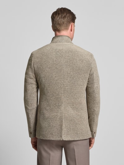 Roy Robson Slim fit colbert met opstaande kraag en borstzak Beige - 5