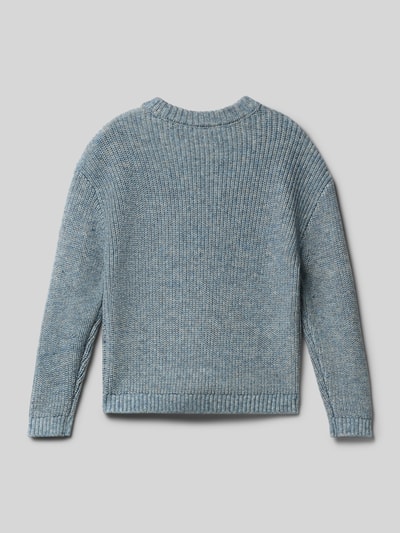 s.Oliver RED LABEL Regular fit gebreide pullover van katoenmix Rookblauw gemêleerd - 3