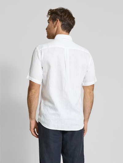 Fynch-Hatton Regular Fit Freizeithemd aus Leinen-Baumwoll-Mix Weiss 5