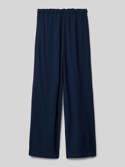 Produktfoto, Wide Leg Hose aus reiner Viskose von s.Oliver RED LABEL in Dunkelblau, Optik: Unifarben, Strukturiert, Materialverarbeitung: Crinkle