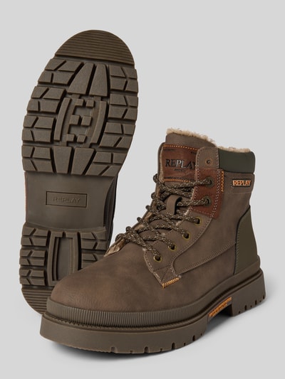 Replay Boots met labeldetails Donkerbruin - 4