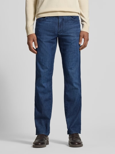 Brax Regular Fit Jeans im Used-Look Modell 'Cadiz' Blau 4