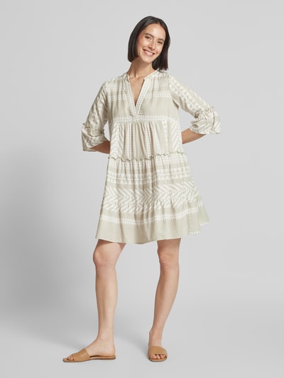 Vero Moda Figurumspielendes Tunikakleid aus reiner Baumwolle Modell 'DICTHE' Taupe 1