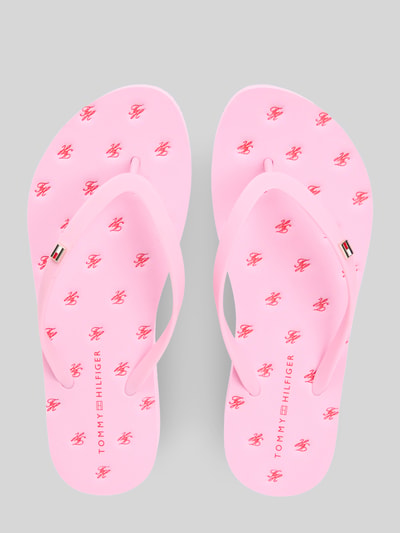 Tommy Hilfiger teenslippers met logodetail Roze - 3