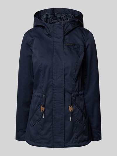 Produktfoto, Regular Fit Parka met katoen van Model 'LORCA' van ONLY, look: effen, capuchon, sluiting met knoop- en ritssluiting, labelpatch, canvas