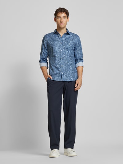 OLYMP Level Five Slim fit zakelijk overhemd met kentkraag Marineblauw - 1