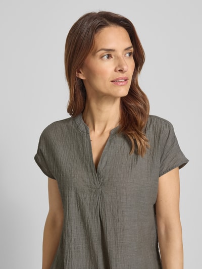 OPUS Blouseshirt met V-hals, model 'Famita' Olijfgroen - 3