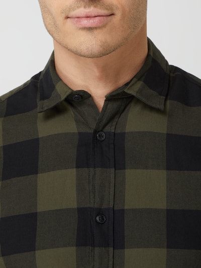 Jack & Jones Regular fit vrijetijdsoverhemd van twill, model 'Gingham' Olijfgroen - 3