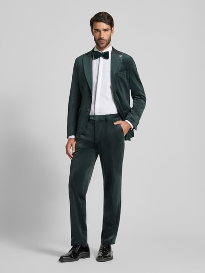 MCNEAL Slim fit stoffen broek van fluweel Donkergroen - 1