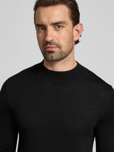 SELECTED HOMME Regular Fit Strickpullover aus reiner Merinowolle Modell 'TRAY' Black 3