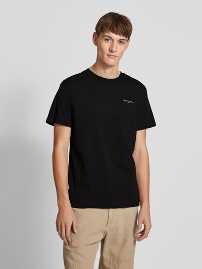 Tommy Jeans T-Shirt mit Label-Print Black 4