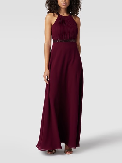 V.M. Abendkleid mit Taillenpasse Kirschrot 1