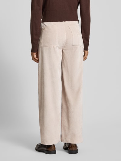 Raffaello Rossi Straight leg corduroy broek met ceintuurlussen, model 'YUKI' Beige - 5
