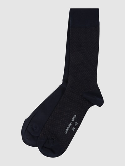 Christian Berg Men Socken mit Stretch-Anteil im 2er-Pack Dunkelbraun 1