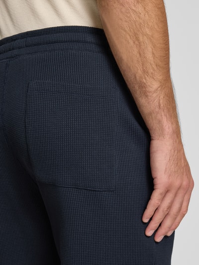 Casual Friday Shorts mit Strukturmuster Modell 'ULFO' Marine 3