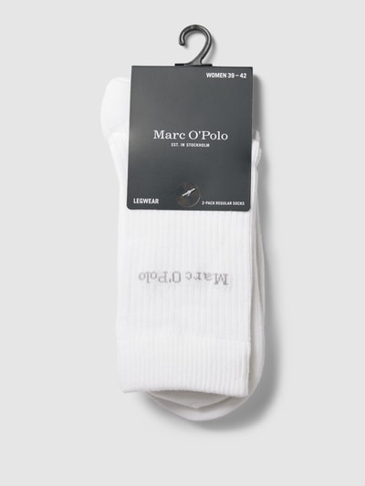 Marc O'Polo Socken mit Label-Detail im 2er-Pack Modell 'MARTHA' Weiss 3