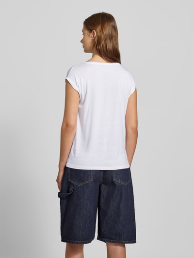 Pieces T-shirt met stretch, model 'Billo' Wit - 5