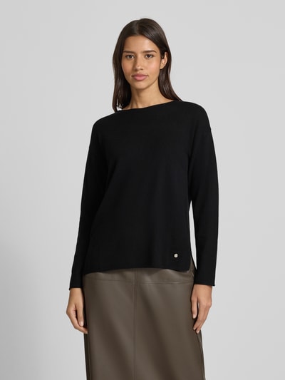 Brax Wollen pullover met kasjmier, model 'STYLE.LIZ' Zwart - 4