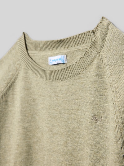 Mayoral Gebreide pullover met ribboorden Zand gemêleerd - 2