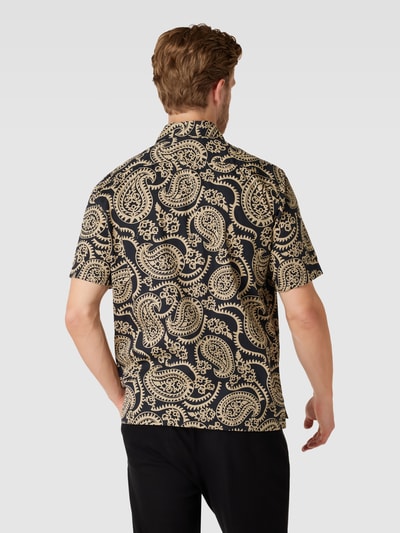 Marc O'Polo Freizeithemd mit Paisley-Dessin Modell 'Camp' Black 5