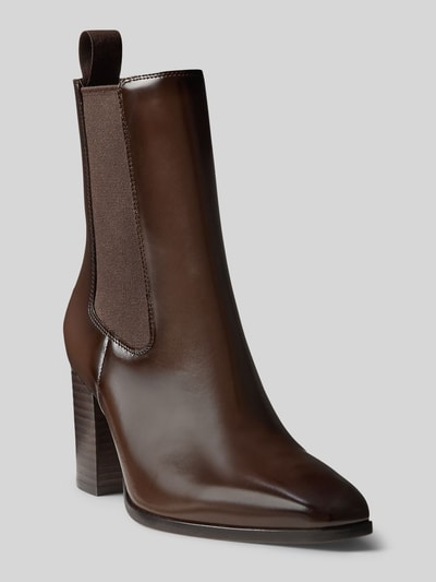 Lauren Ralph Lauren Botki z naturalnej skóry z detalem z logo Ciemnobrązowy 1