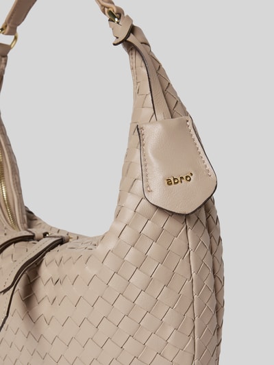 Abro Shoulder Bag mit Logo-Applikation Modell 'Nana' Taupe 3