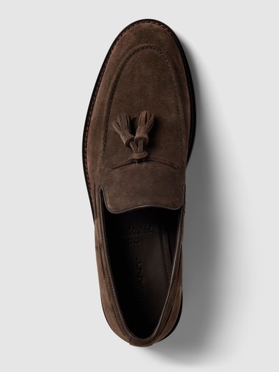 Gant Mokasyny typu tassel loafer z ozdobnymi szwami model ‘Lozham’ Ciemnobrązowy 3