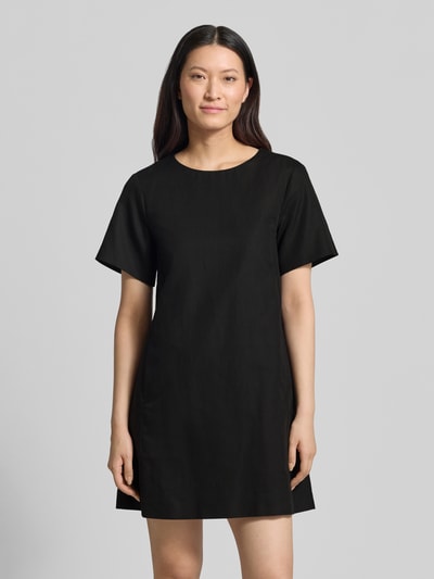 Weekend Max Mara Mini-Leinenkleid aus Baumwoll-Leinen-Mix Modell 'ALOA' Black 4
