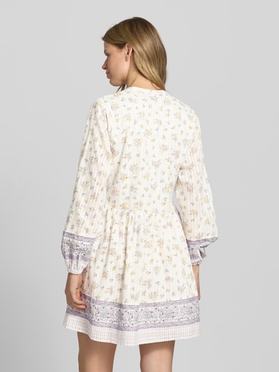 Pepe Jeans Uitlopende vrijetijdsjurk met all-over motief Offwhite - 5