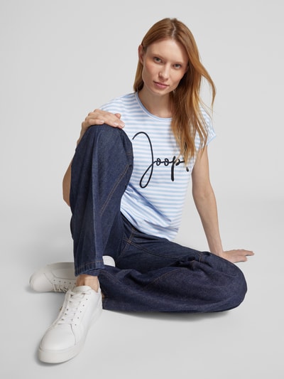 JOOP! T-Shirt mit Label-Stitching Modell 'Teri' Bleu 3