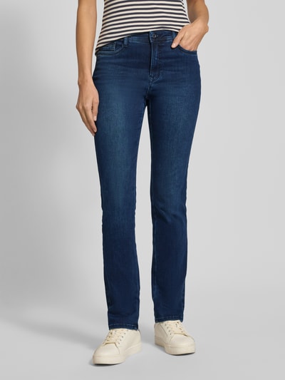 Brax Jeansy o kroju slim fit z efektem znoszenia model ‘MARY THERMO’ Ciemnoniebieski 4