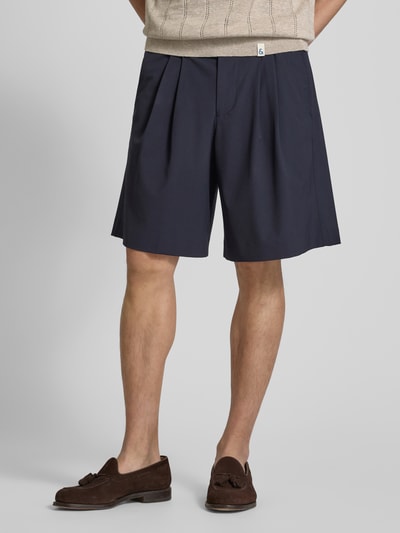 SELECTED HOMME Relaxed Fit Shorts mit Bundfalten Modell 'LIAM' Dunkelblau 4