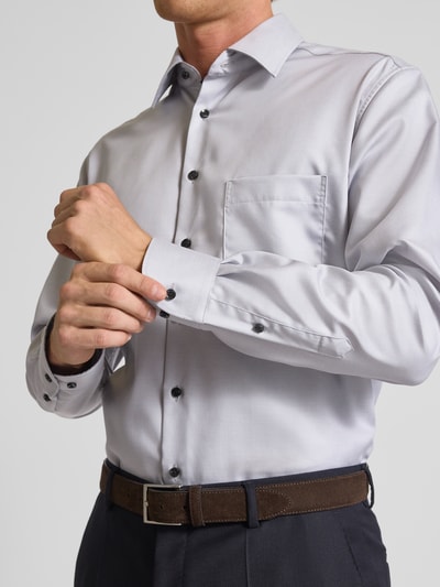 ETERNA Modern fit zakelijk overhemd met kentkraag Zilver - 3