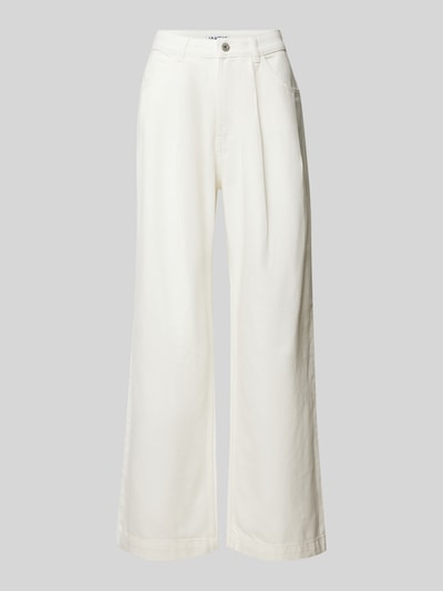 Jake*s Casual Wide Leg Jeans mit Bundfalten Offwhite 2