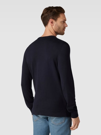 Strellson Gebreide pullover met ronde hals, model 'Vincent' Marineblauw - 5