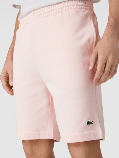 Lacoste Regular fit korte broek met elastische band Roze - 3